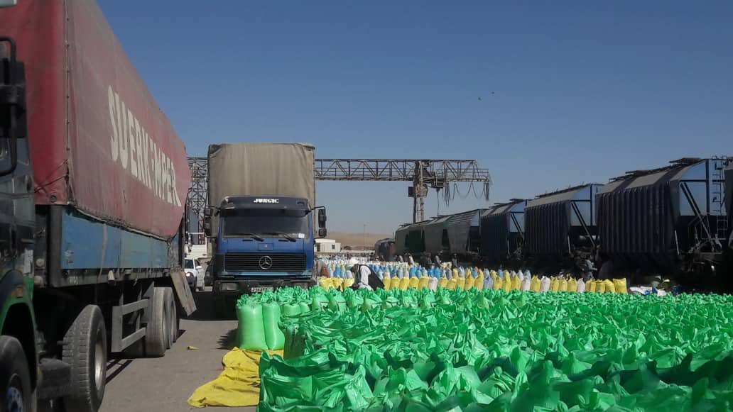 تورغونڈئ سرحد سے ریلوے لائن کے ذریعے آج 3360 ٹن سامان درآمد کیا گیا