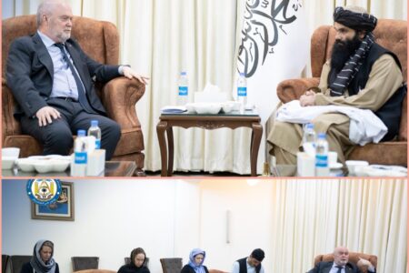 وزیر داخلہ خلیفہ سراج الدین حقانی کی اقوام متحدہ کے خصوصی رابطہ کار برائے افغان امور سے ملاقات
