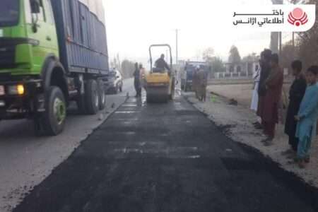 17 کلومیٹر بغلان سمنگان شاہراہ کی تعمیر زیر تکمیل