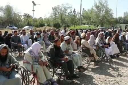افغان حکومت نے 1 لاکھ 80 ہزار معذور افراد رجسٹرڈ کیے ہیں۔