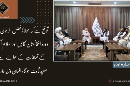 توقع ہے کہ مولانا فضل الرحمان کا دورہ افغانستان کابل اور اسلام آباد کے تعلقات کے حوالے سے مفید ثابت ہوگا: افغان وزیر خارجہ