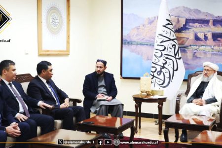 نائب وزیر اعظم مولوی عبدالسلام حنفی سے کرغزستان کے وزیر تجارت کی ملاقات