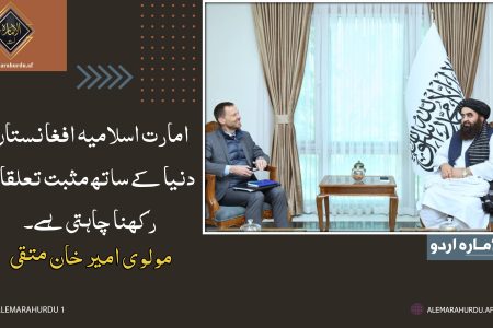 امارت اسلامیہ افغانستان دنیا کے ساتھ مثبت تعلقات رکھنا چاہتی ہے۔ مولوی امیر خان متقی