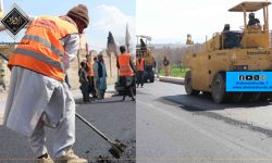 نیمرزو کے شہر زرنج میں 2 ہزار میٹر سڑکوں کی اسفالٹنگ کا کام شروع