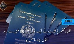لغمان محکمہ پاسپورٹ نے ایک سال میں 116 ملین سے زائد افغانی ریونیو حاصل کیا