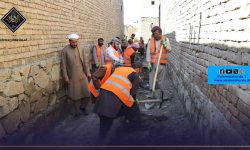 کابل کے نویں ضلع میں گلیوں کی تعمیر کا کام شروع